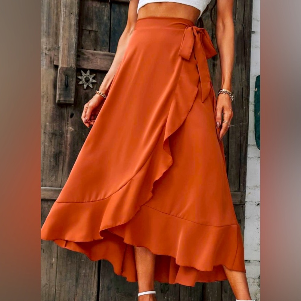Think&Believe Wrap Around Ruffle Skirt Made in Italy Size M